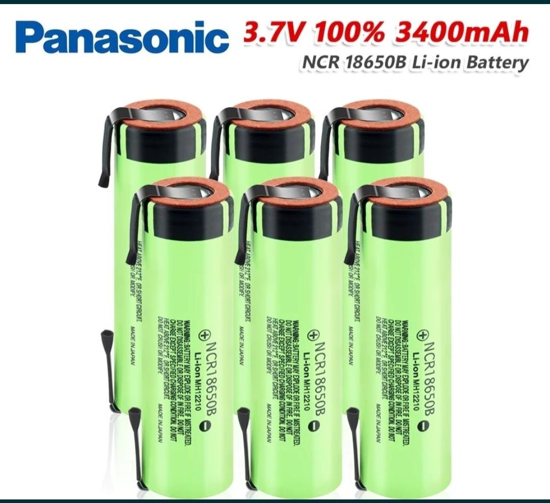 Acumulatori Panasonic NCR18650B 3400mah,3.7v, NOU, Original, Lamele!