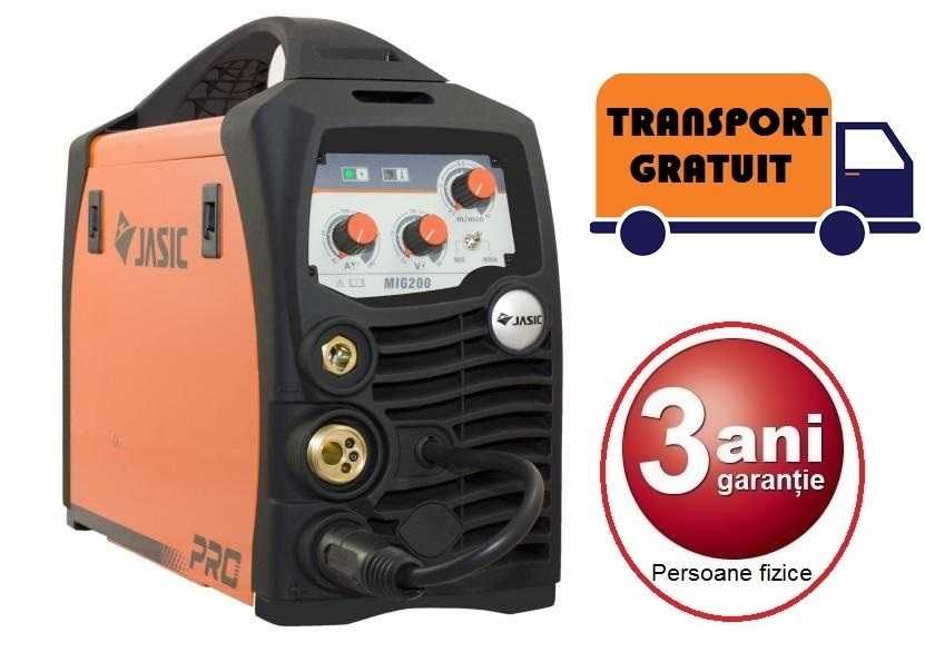 Aparat sudura cu sarma MIG 200 JASIC + butelie 8L argon CO2 plina