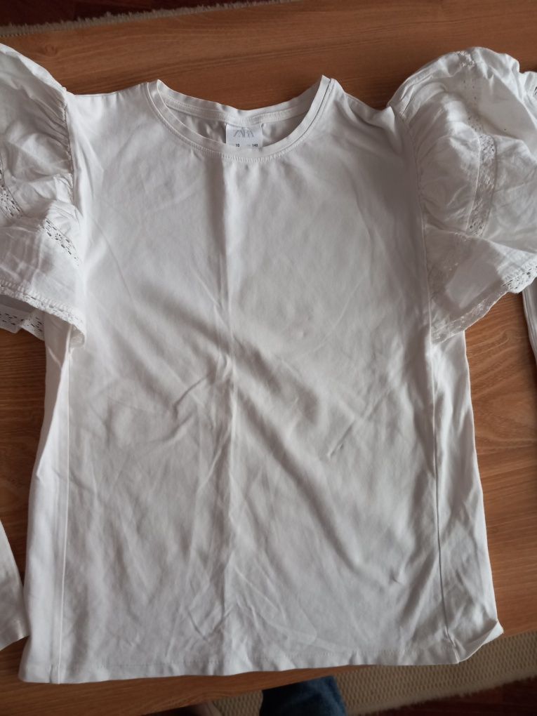 Bluzițe fata, albe. 10 ani