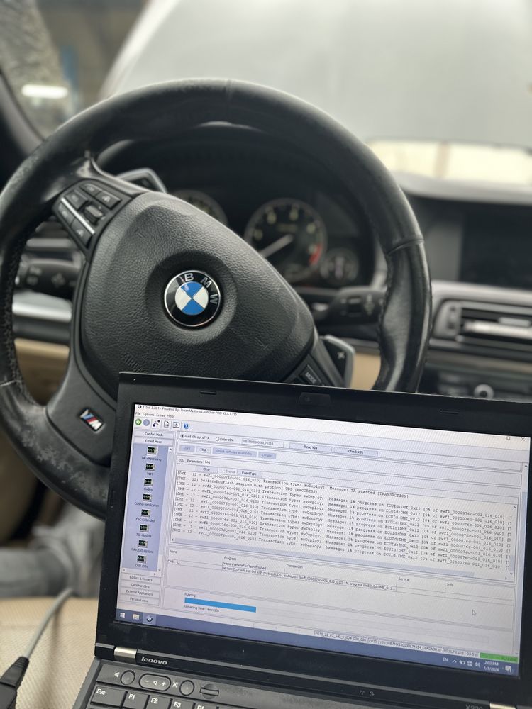 Diagnoza BMW codari update harti chei RETROFIT CARPLAY