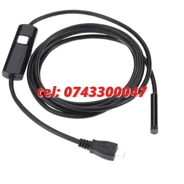 Camera Endoscopica Inspectie Auto  6leduri Hd720p  2m