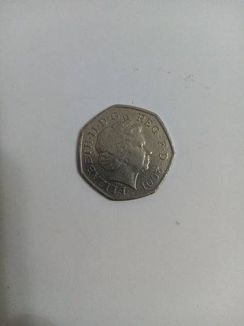 1 Monedă Elizabeth ll 50 pence an 2001