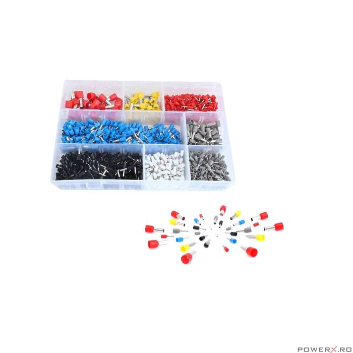 Set pini terminali izolati, sertizabili, borne electrice de imbinare,