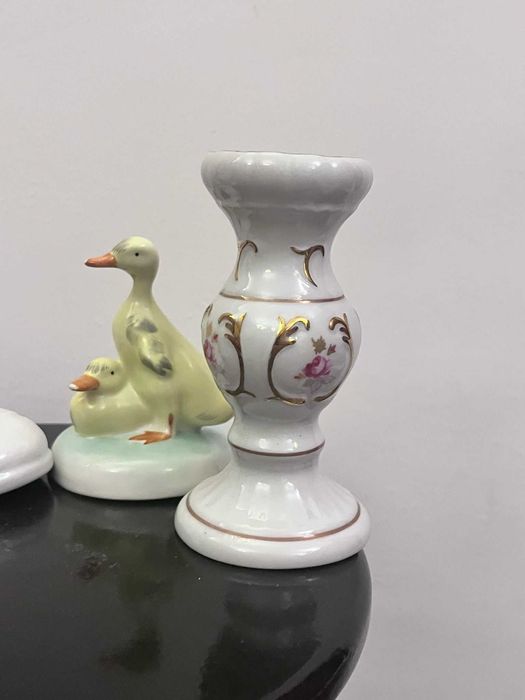 Set 4 bibelouri portelan Aquincum Budapesta marcat bibelou ieftin