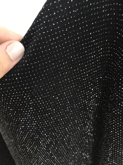 Rochie neagra cu accente arginti, S