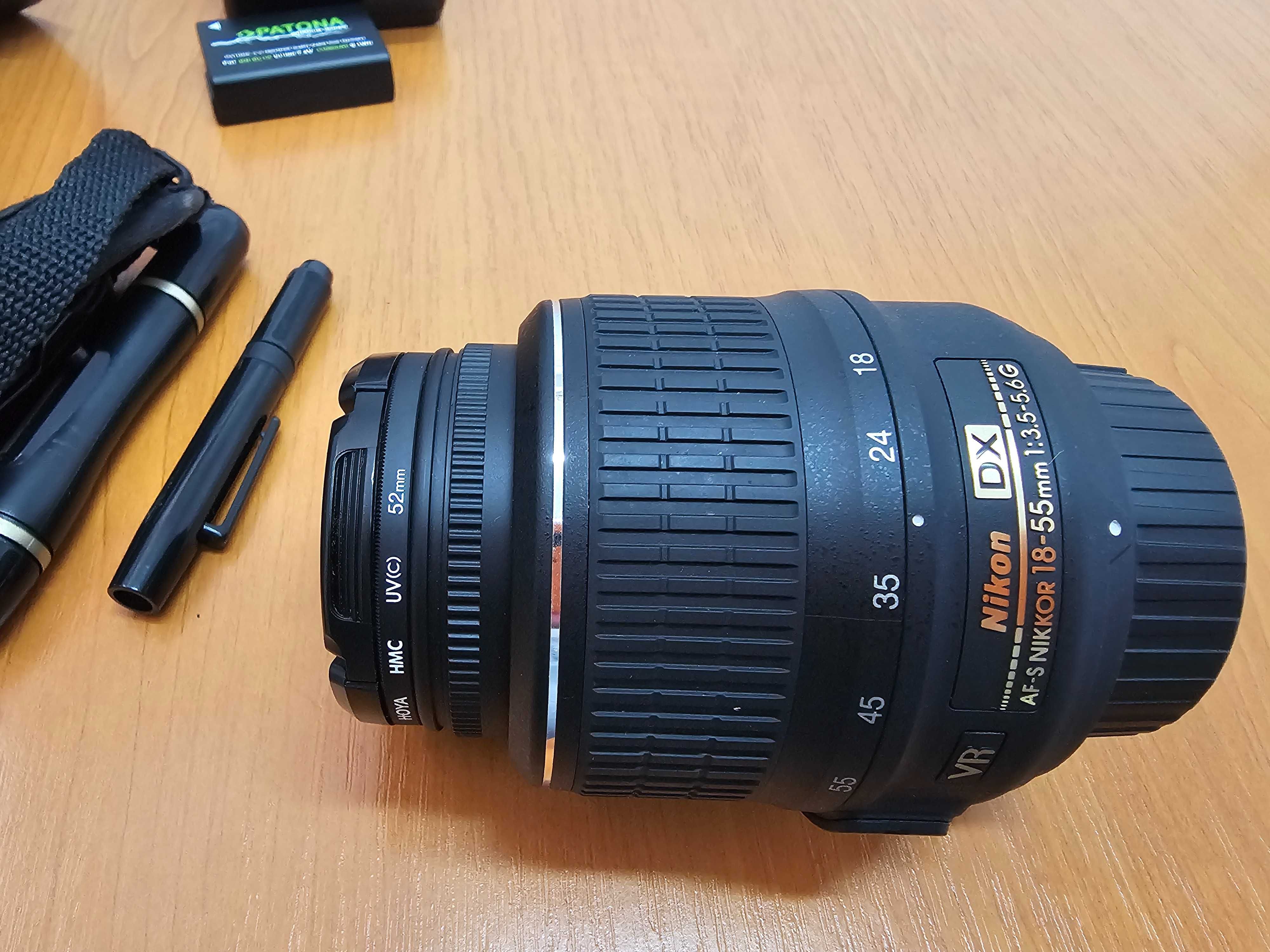 DSLR Nikon D3100, AF-S NIKKOR 18-55mm, 35mm, shutter count 11685
