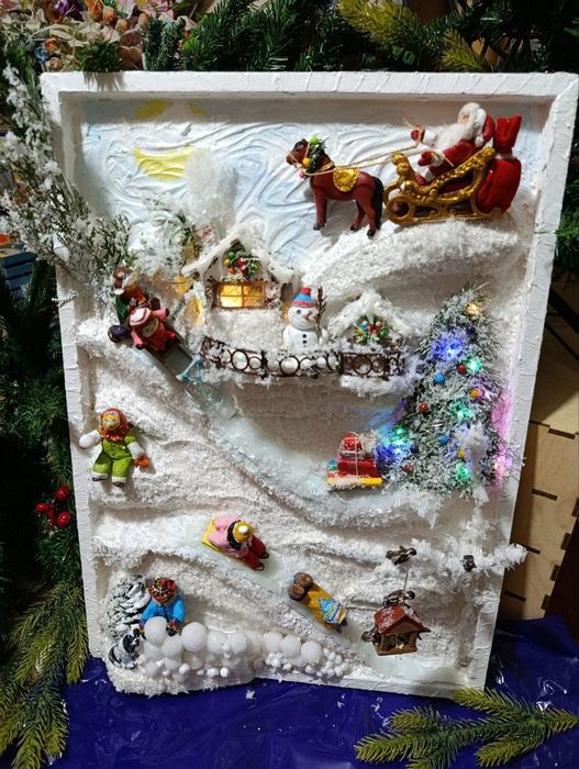 Зима. Панно. Картина в сад или школу. Есть свой канал.