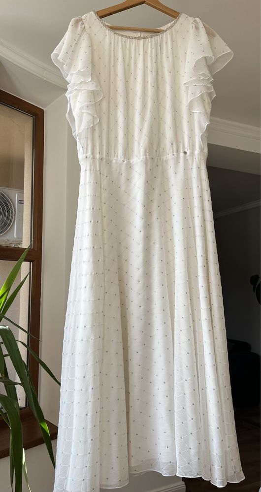 Rochie Nissa cununie/botez, alba, mar 44, impecabila