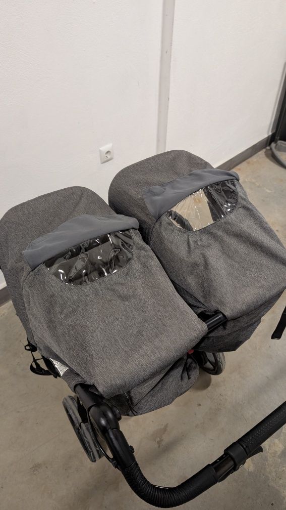 Mountain Buggy Duet Luxury + зимни чували, дъждобран и чанта