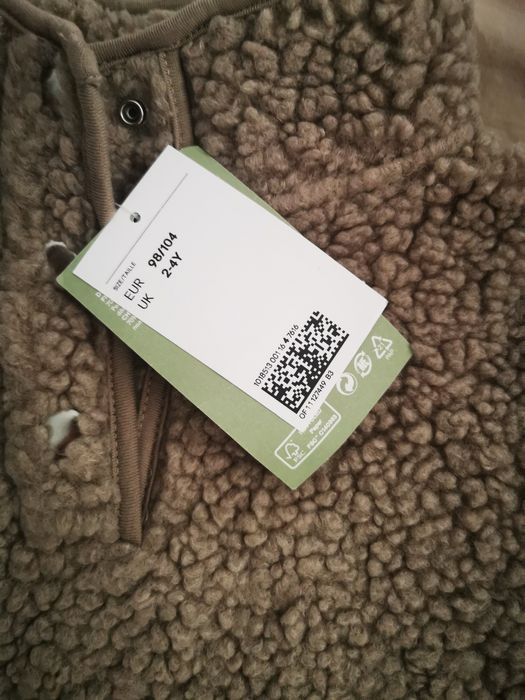 Jachetă din blana toamna/iarna baieti/fete H&M 98/104 noua cu eticheta