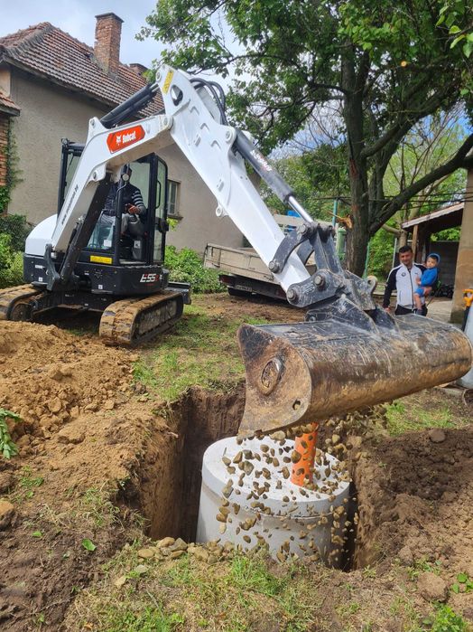 Бетонни пръстени, изграждане на септични ями и герани.