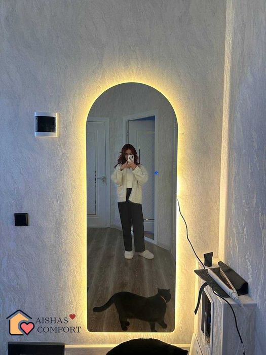 Большое Зеркало с подсветкой полный рост сенсорное Тошойна ойна Oynak