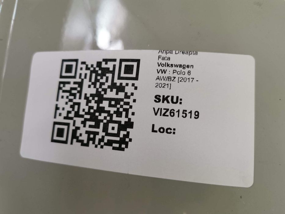 Десен преден калник / Desен preден kalnik Volkswagen VW Polo 6 AW/BZ [