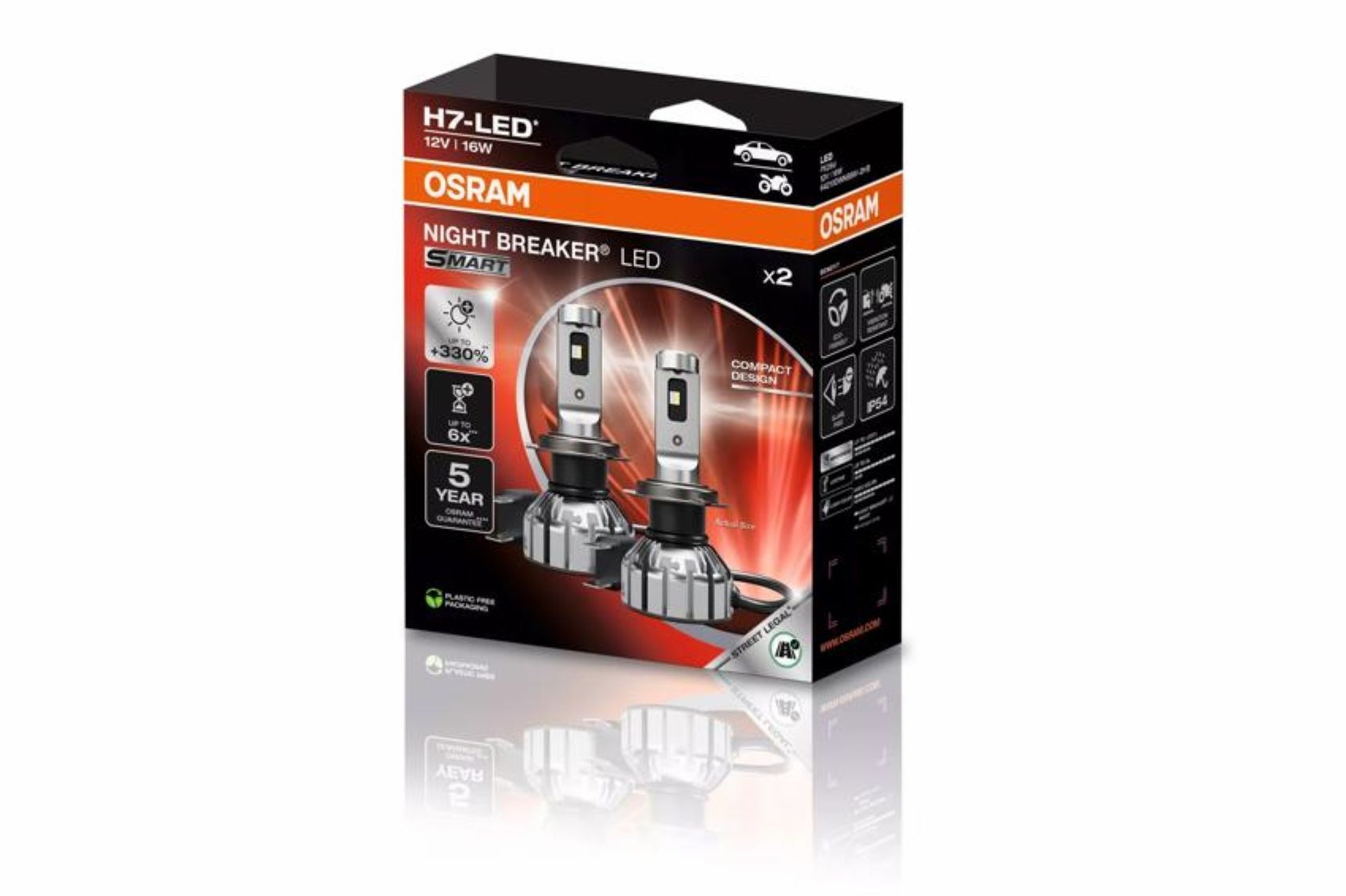 OSRAM NIGHT BREAKER H7 LED SMART 64210DWNBSM-2HB Set 2 Becuri Auto Mot