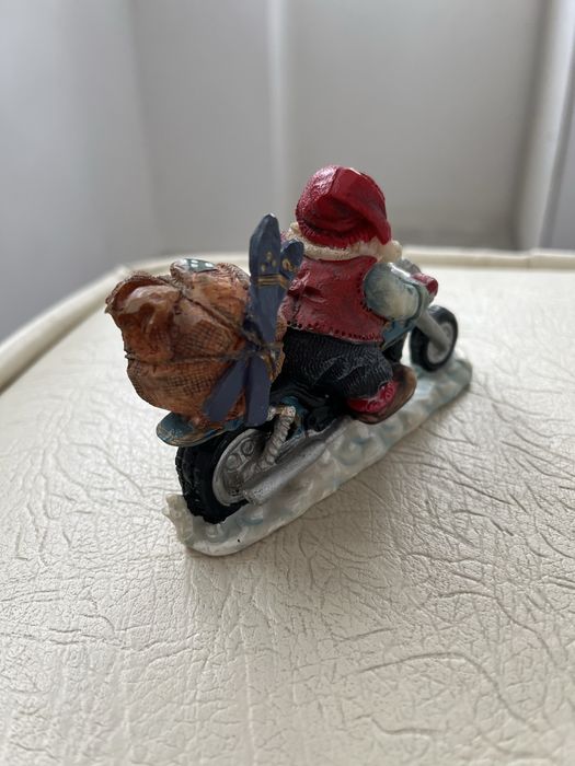 Bibelou Mos Craciun pe motocicleta