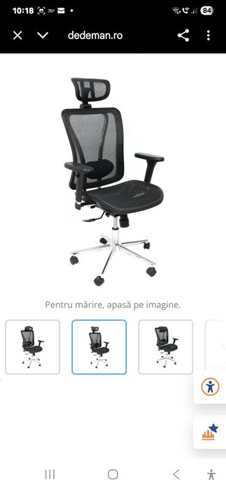 Scaun ergonomi birou - negru pânză