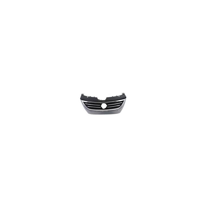 Grila radiator VW Passat CC (3Cc), 06.2008-02.2012, grunduit, cu gauri pentru senzori de parcare, 3C8853651QGRU, 955605