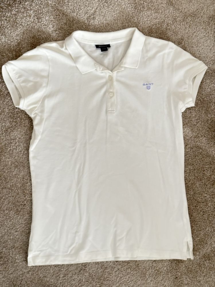 Gant тениска поло бяла блуза