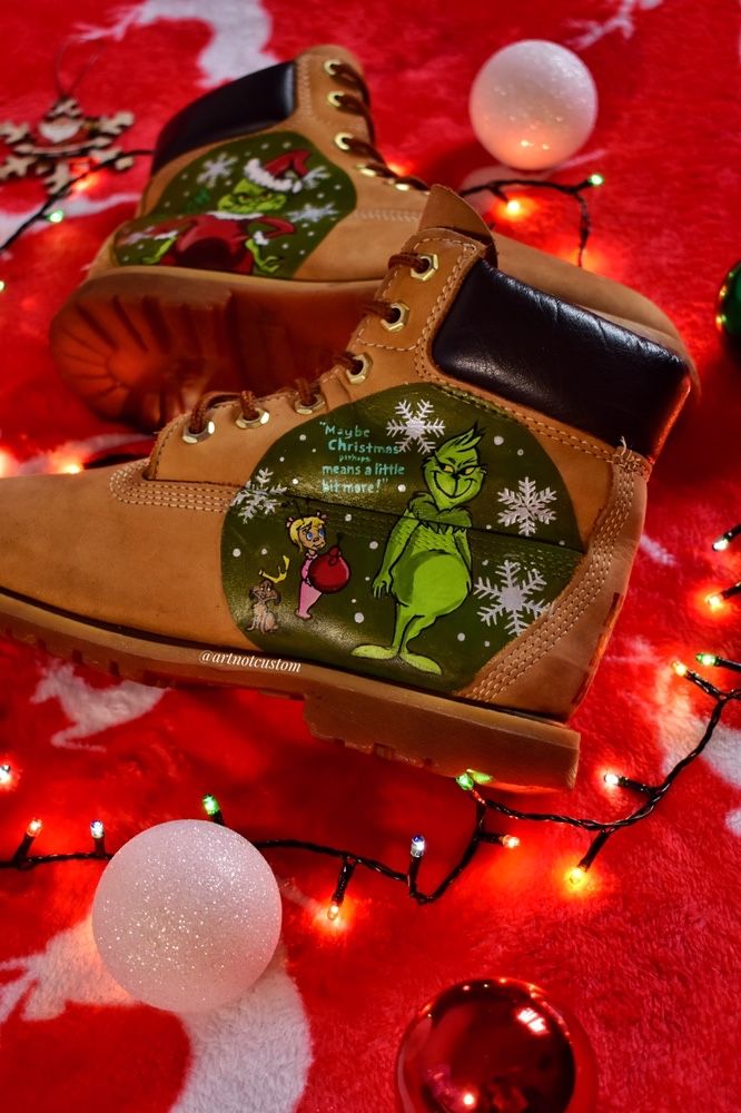 Ghete Timberland classic 6inch 38 - GRINCH CUSTOM