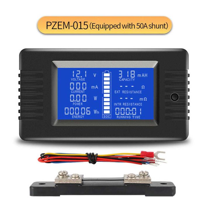 Panou DC 50A, 100A, 200A 300A -Voltme-Amperme-Wattme-KWh. Solar