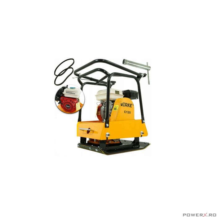 Placa vibranta cu motor pe benzina 6.5cp 59cm x 45cm 98kg, Compactoare