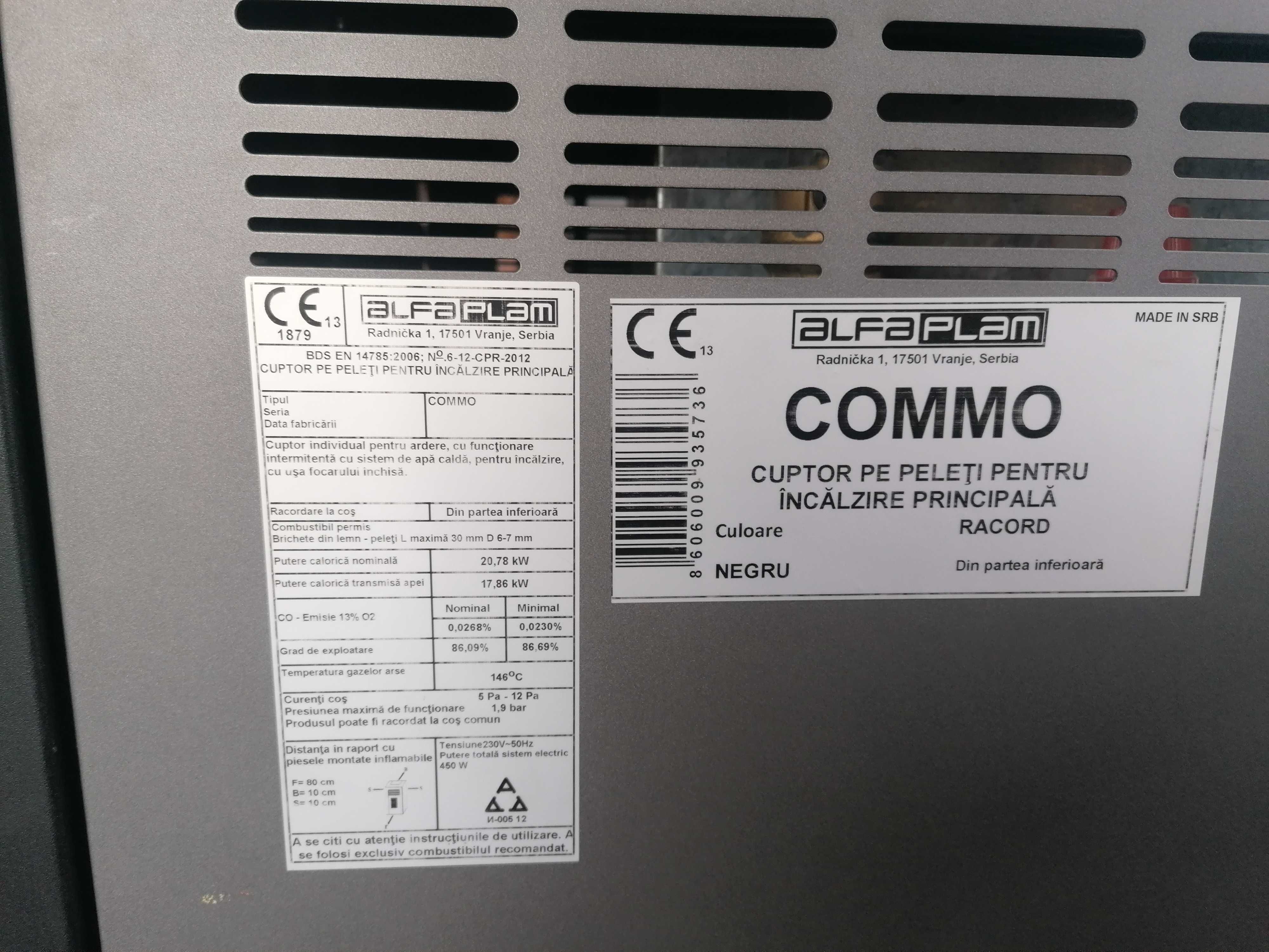 Termosemineu COMMO 21 KW - Utilizat, in stare buna de functionare