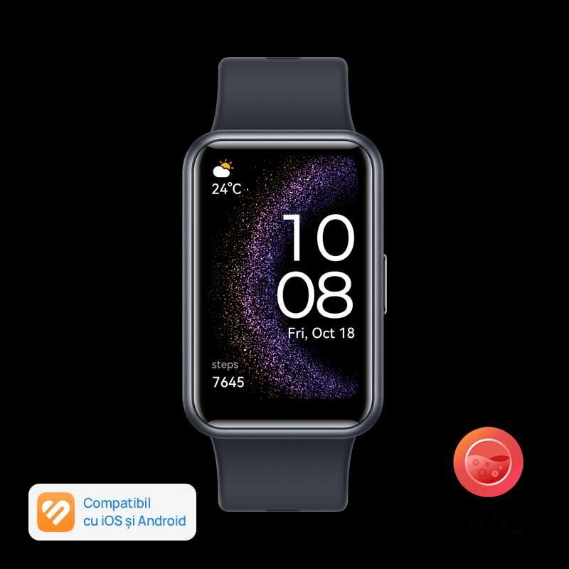 Huawei Watch Fit Special Edition, culoare neagra, IOS + Android, nou