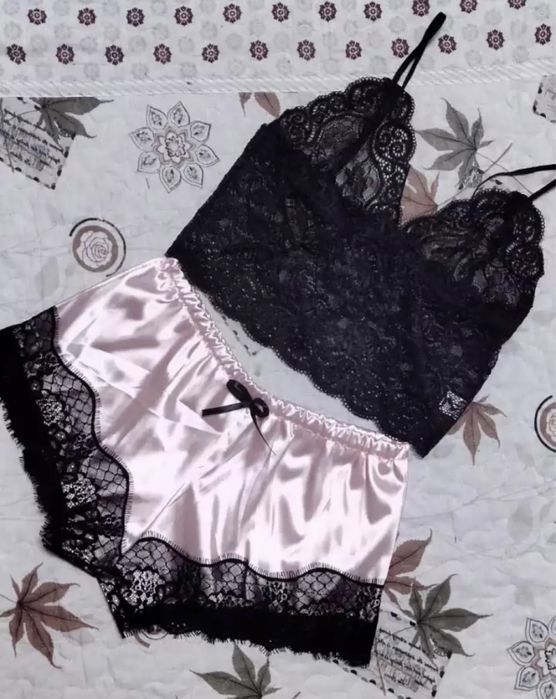 Сатенени пижами-S,M,L-бельо