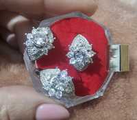 Комплект новый серебро кольцо и серьги