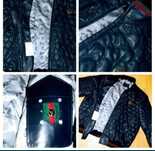 Geaca/Jacheta piele naturala 100%,Italia, logo metalic, saculet, etich