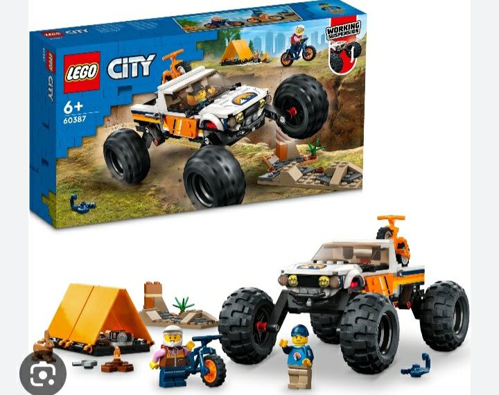 Livrare gratuita! LEGO City Aventuri off road vehicul 4x4, 60387, Nou!