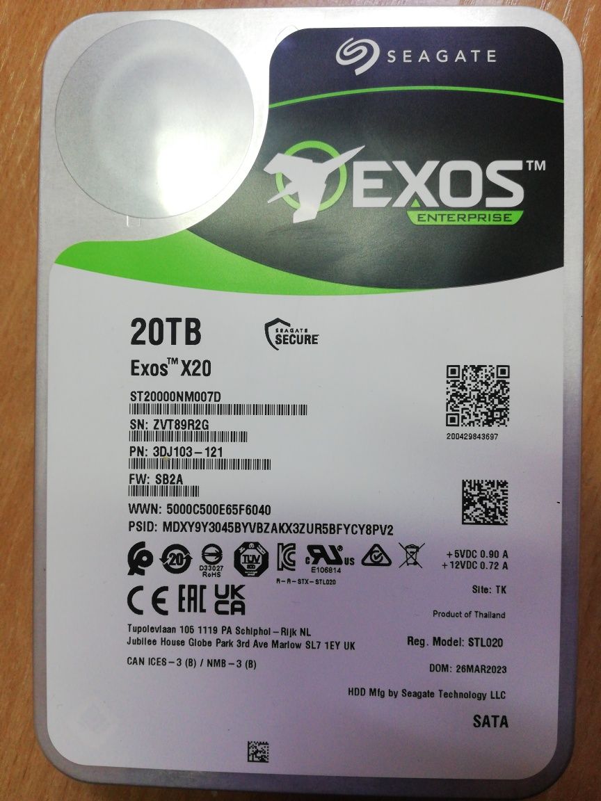 Жесткий диск 20Tb Seagate Exos