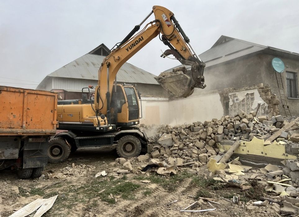Демонтаж дома,Мусора, Траншея,Септик