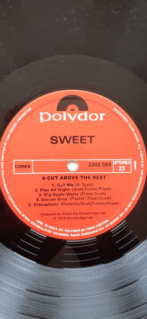 Vinil SWEET- Cut Above The Rest