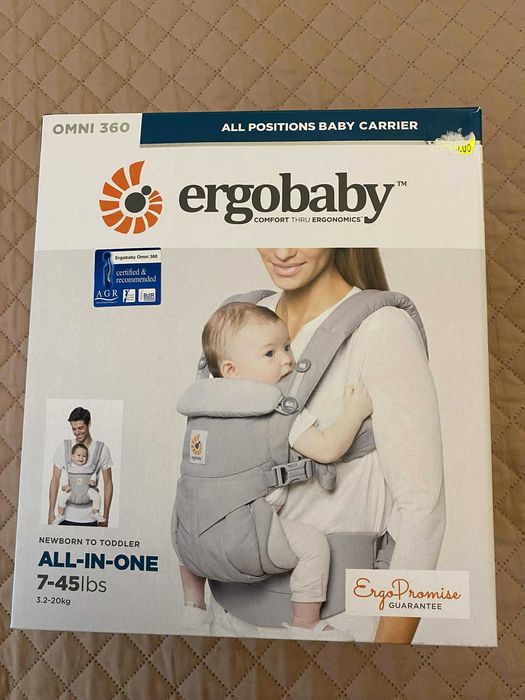Ергономична раница Ergobaby Omni 360 Cool Air Mesh, цвят Сив