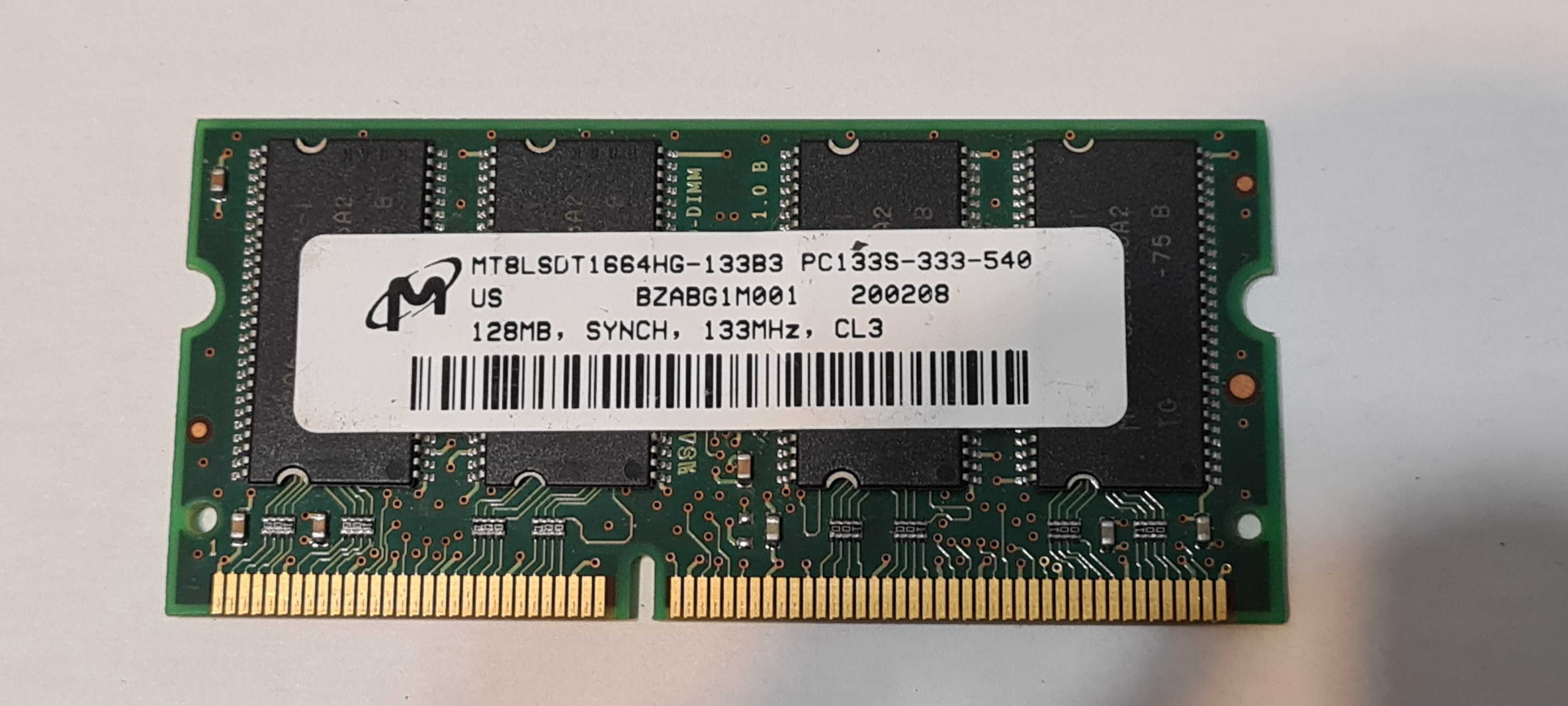 Memorii ram laptop SDRAM 128 MB, testate