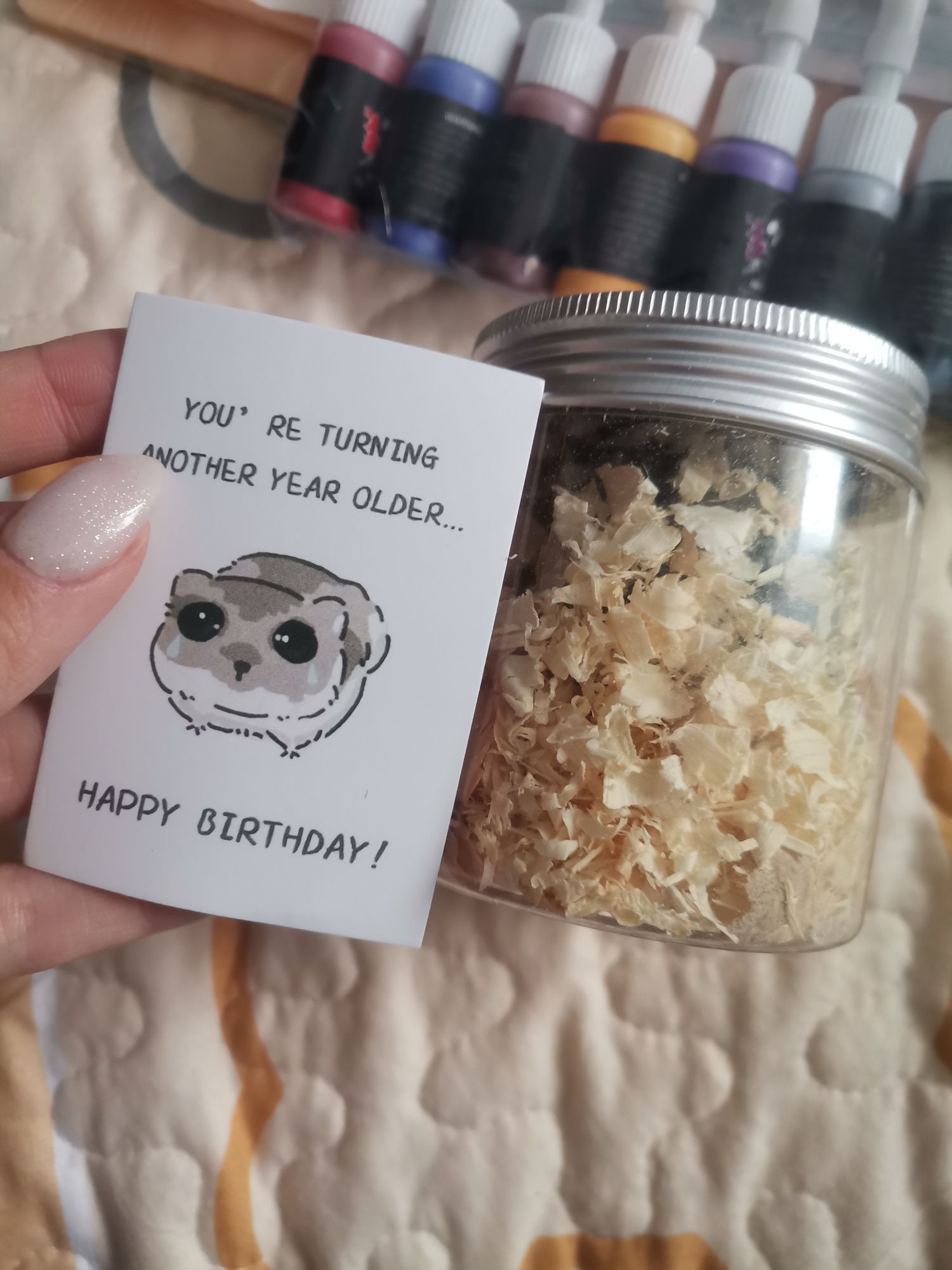 Sad Hamster Handmade plus Croșetat Cadou personalizat de zi onomastică