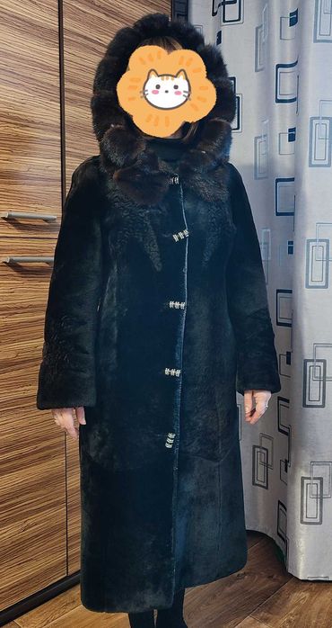 Мутоновая шуба женская