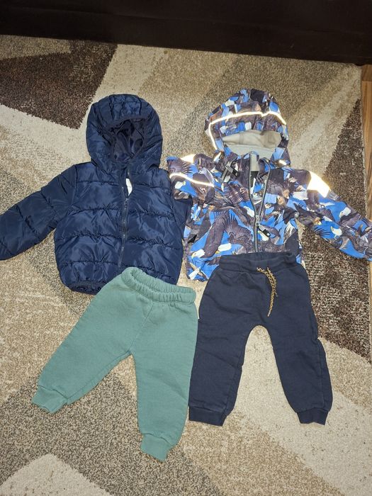 Комплект якета и ватирани анцузи  момче 80см