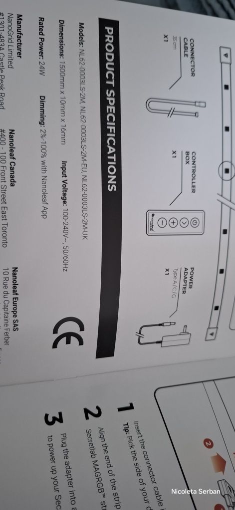Secretlab Magrgb diffused led strip