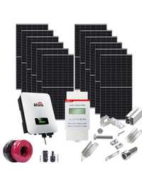 Соларна Система За Ток 5kW За Къща Дома Мрежова Фотоволтаична  Панели