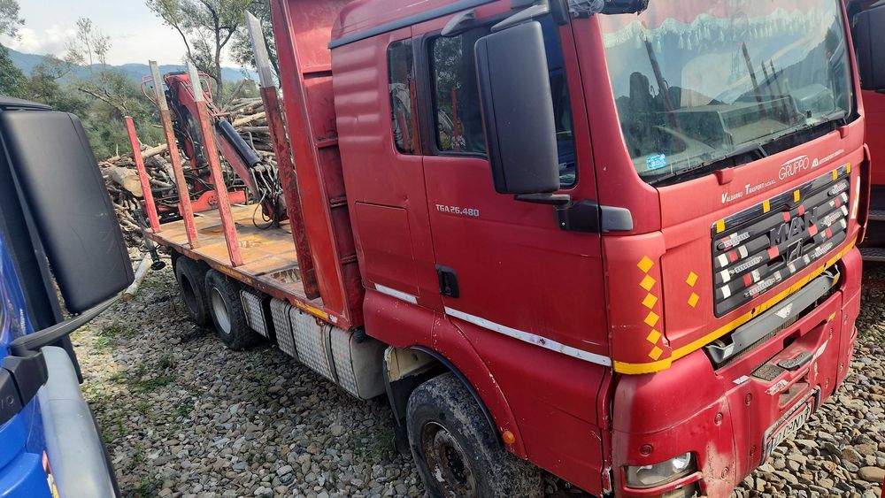 Man 6x4 pe arcuri piese macara