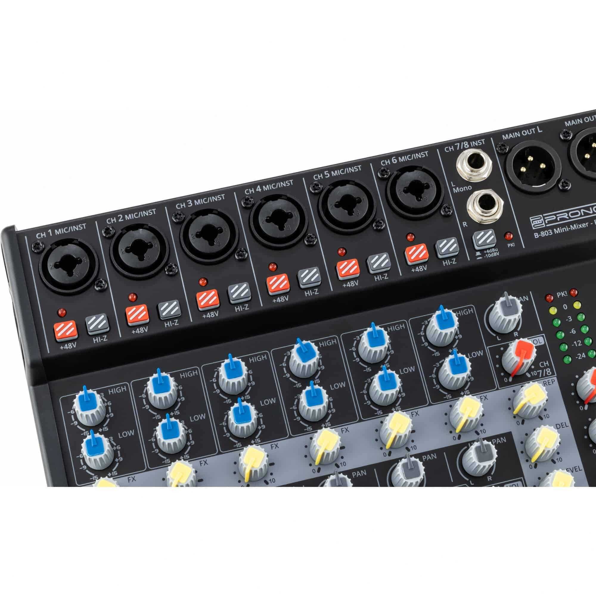 Mini Mixer Bluetooth USB Recording Pronomic B-803