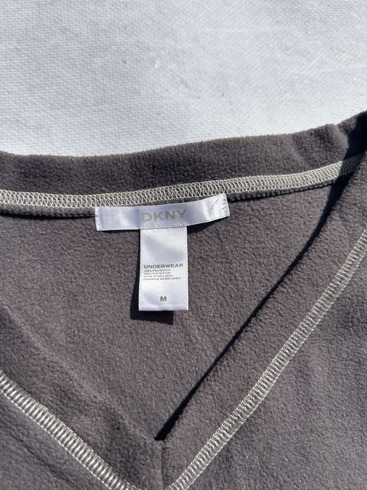 Pulover dama DKNY Donna Karan New York designer gri flanel marimea M