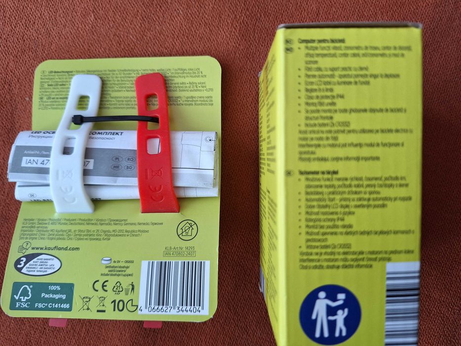 Ciclocomputer Newcen Wireless + set de lumini pt bicicletă, 2unități