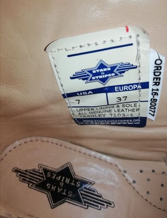 Ghete/ciocate piele STARS & STRIPES nr. 37 - noi