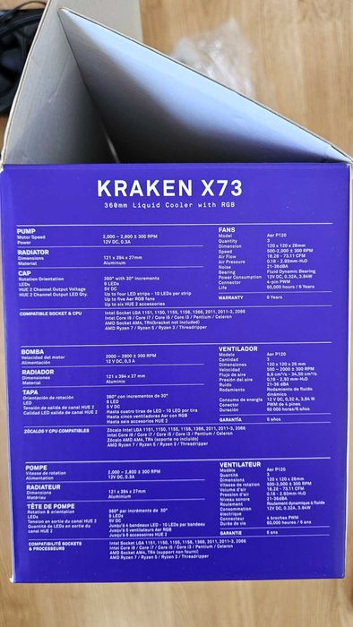Cooler CPU NZXT Kraken X73 360mm, racire cu lichid, RGB LED