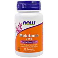 Мелатонин, Now Foods, 3 мг, Мелотонин, melatonin