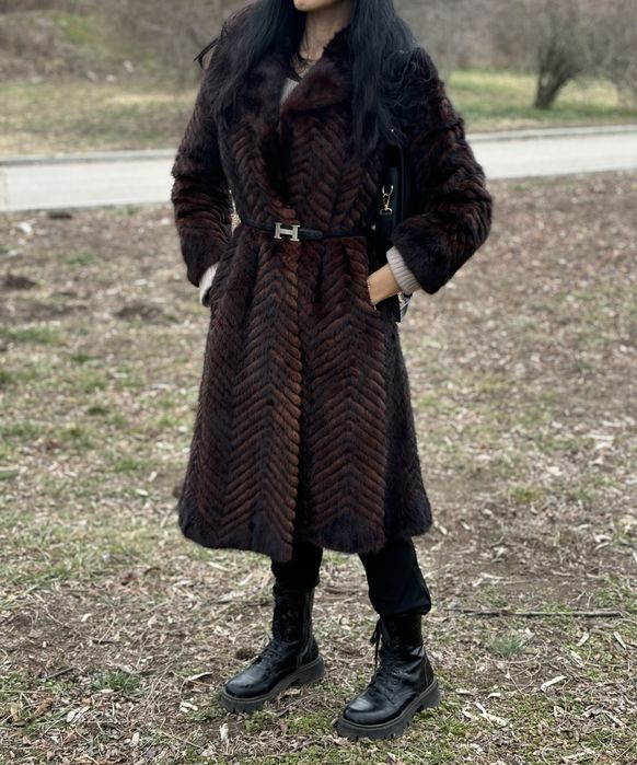 Дълго палто норка