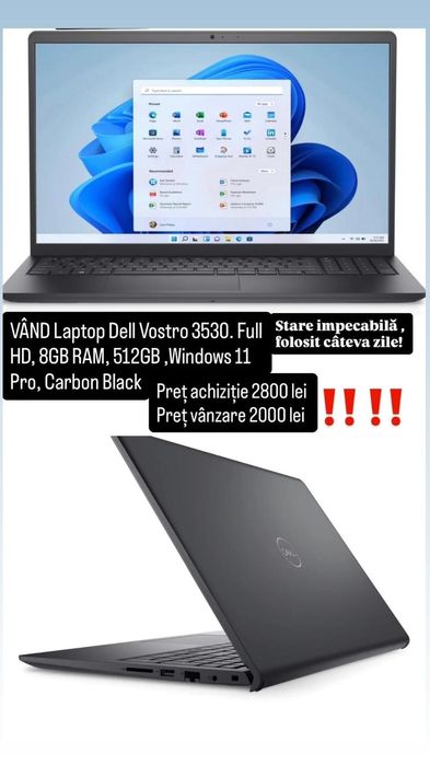 Vând Laptop Dell Vostro 3530 Full HD